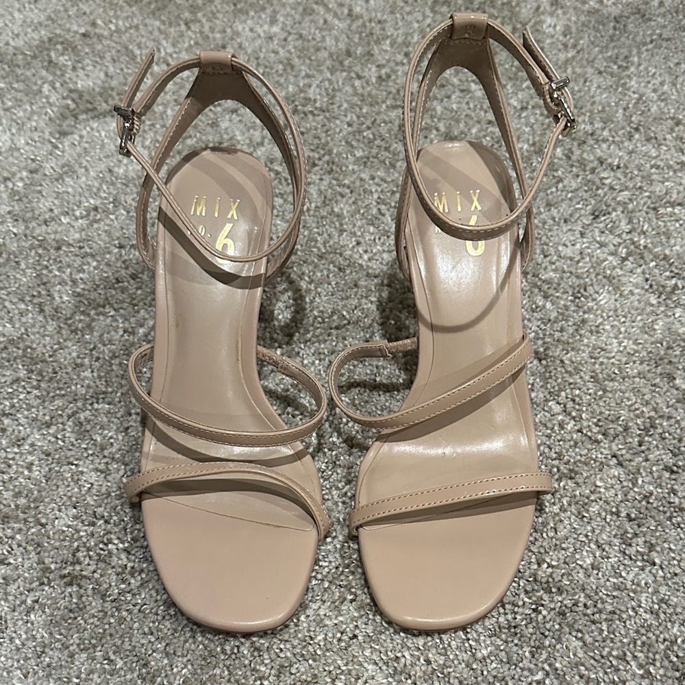 Mix No. 6 Women's Beige Strappy Heels